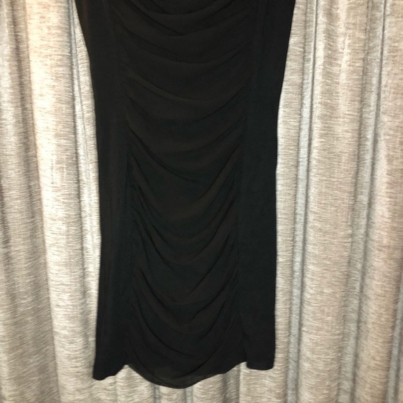 Express Black Rouched Cowl Neck Mini Dress - Picture 4 of 7